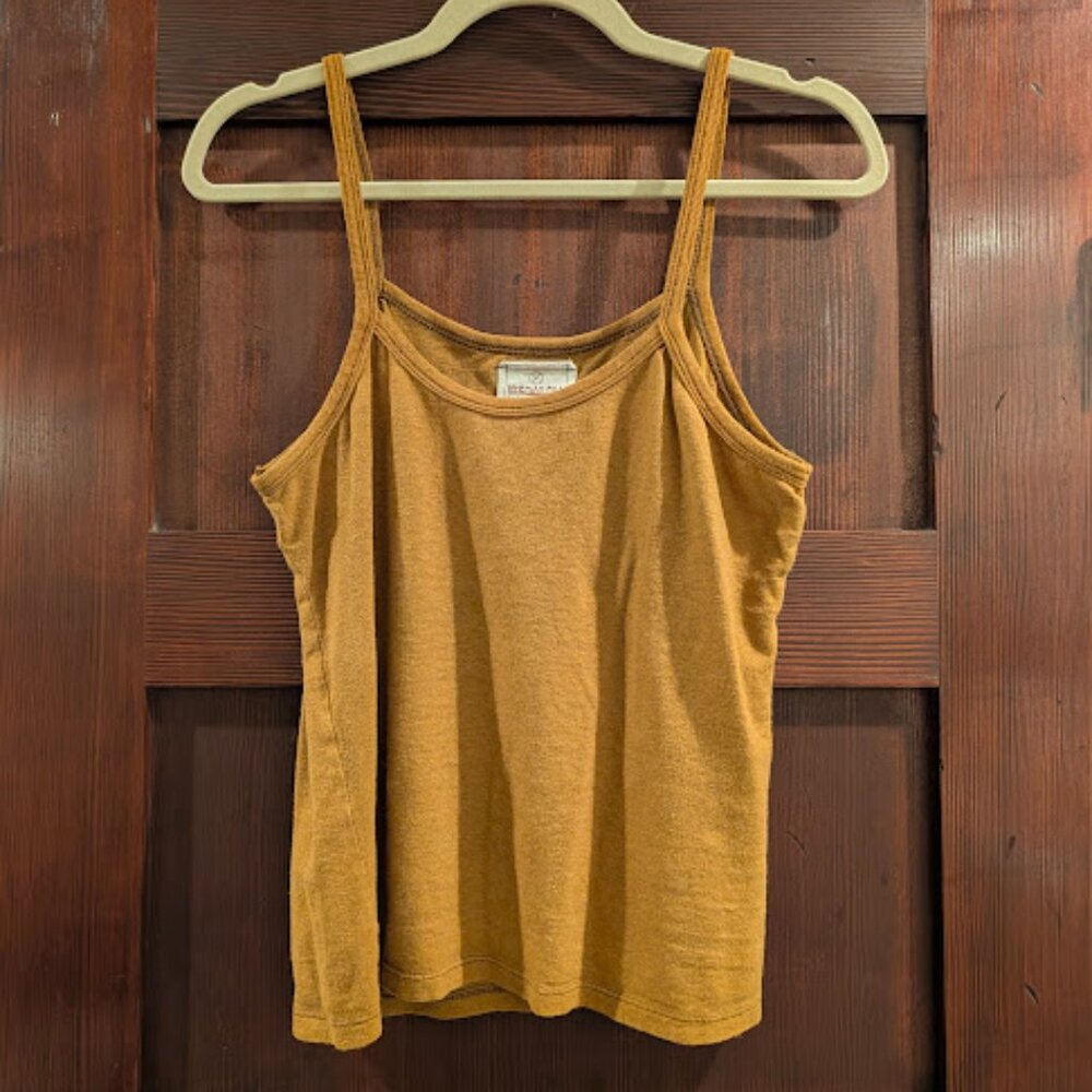 Medium Squash Bohemian Folk Tank Top in Jersey Hemp Cotton Blend